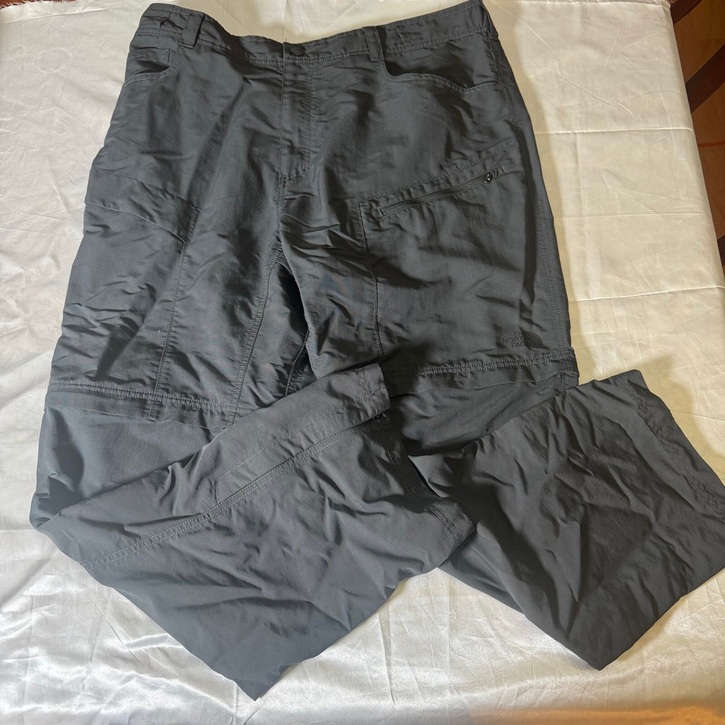 The North Face Men's Convertible Zip-Off Hiking Pants Gray Size XL Regular