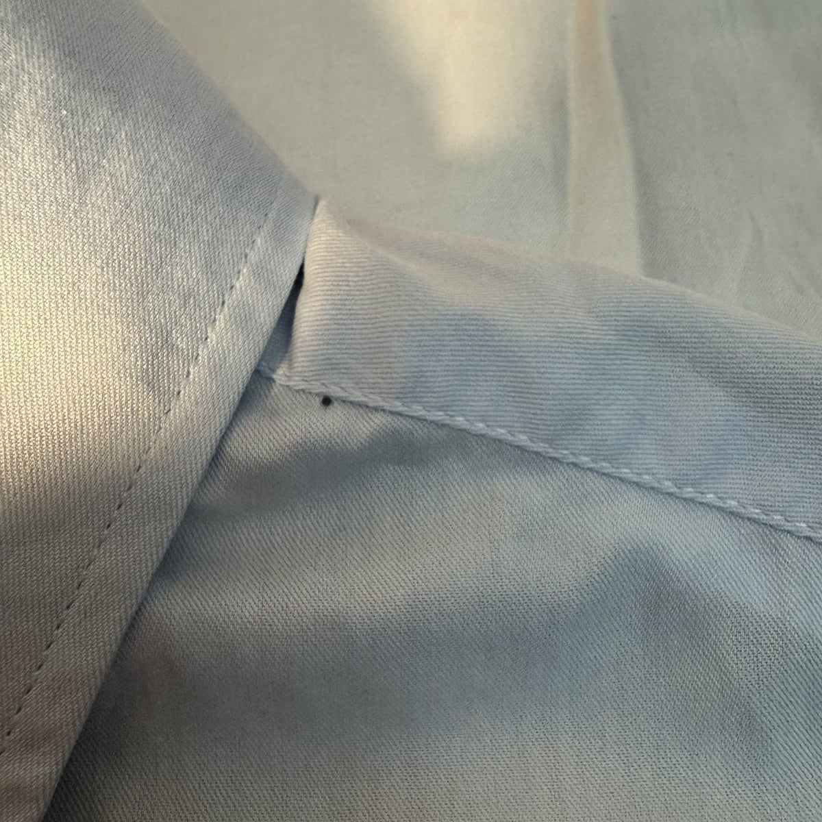 Brunello Cucinelli Basic Fit Oxford Dress Shirt Light Blue Sz XS Italy AS IS