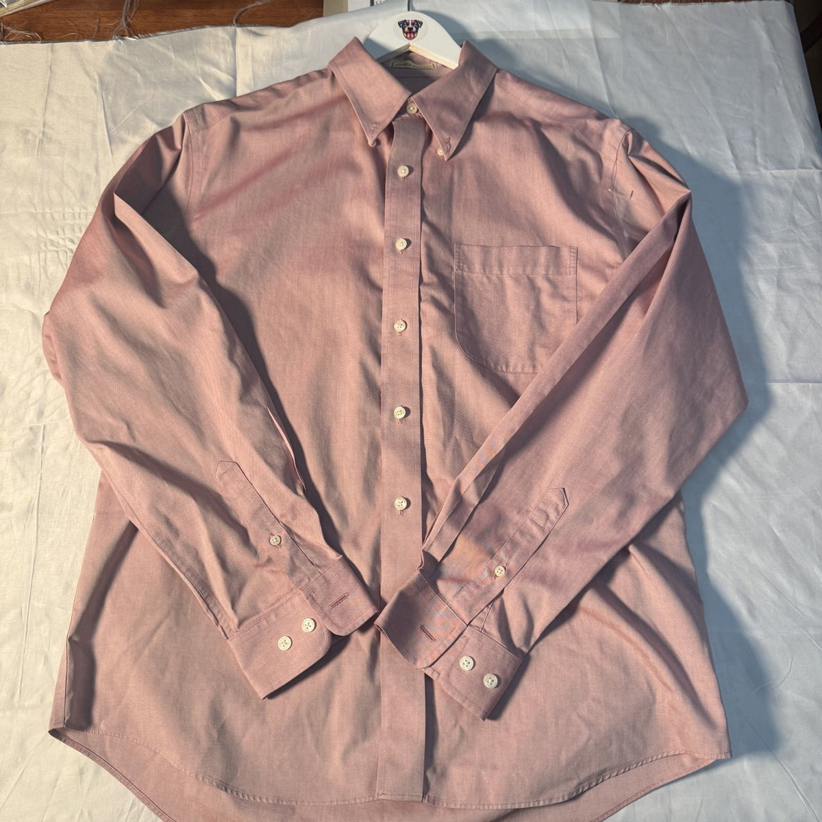 Eddie Bauer Y2K 2000s Pink Oxford Button Down Shirt Sz M Hong Kong