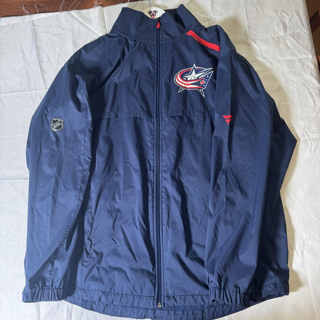 Columbus Blue Jackets NHL Fanatics Authentic Pro Jacket 2018 Season Size L
