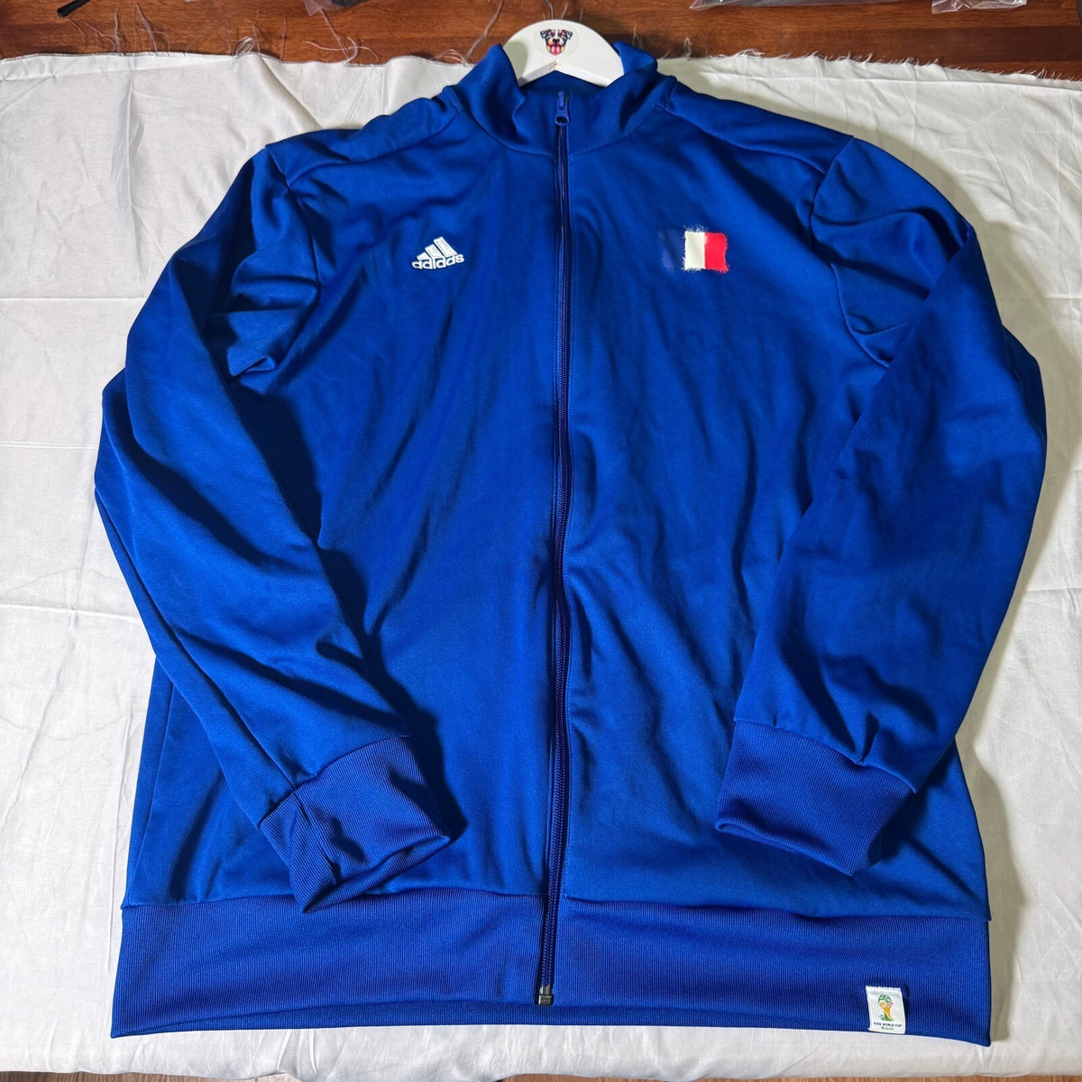 Adidas FIFA World Cup 2014 Brazil France Track Jacket Blue Size L