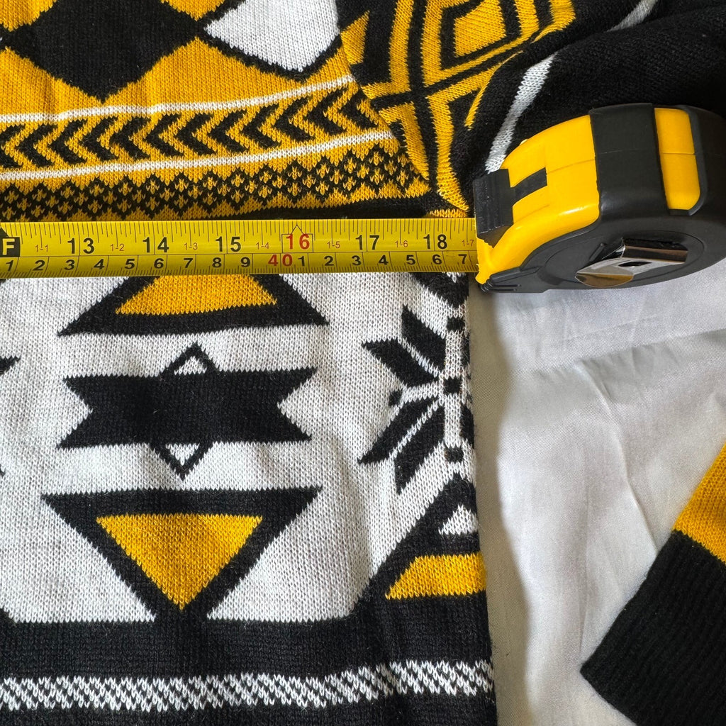 FOCO Hamilton Tiger-Cats Ugly Christmas Sweater CFL Black Gold Knit Size S
