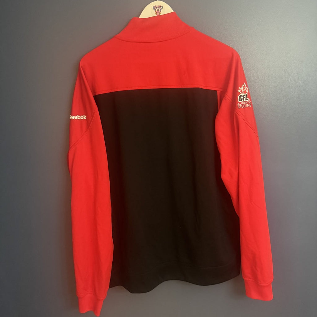 Reebok CFL Calgary Stampeders Authentic Sideline Track Jacket Sz L