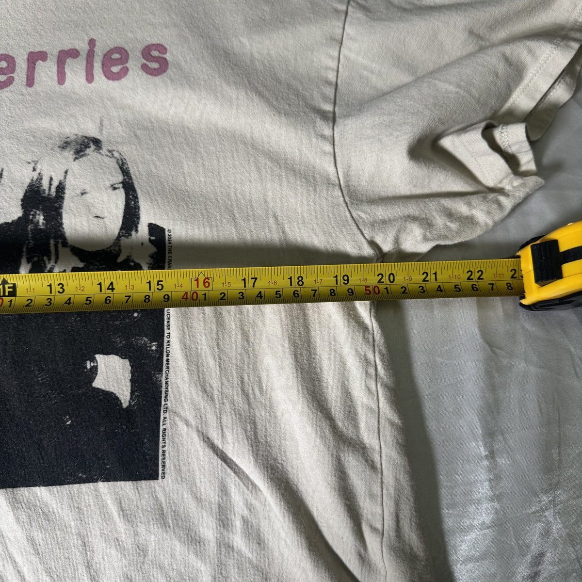 H&M Divided The Cranberries Crop Top Tee Cream XS
