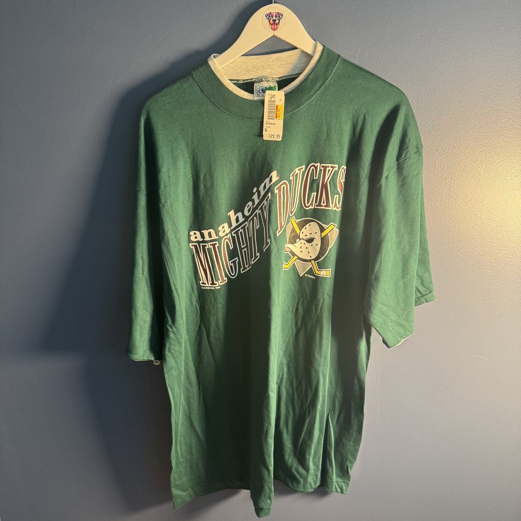 Vintage 1993 Anaheim Mighty Ducks Deadstock T-Shirt NWT Sz XL Made in Canada
