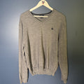 Brooks Brothers Merino Wool V-Neck Sweater Gray Size XL