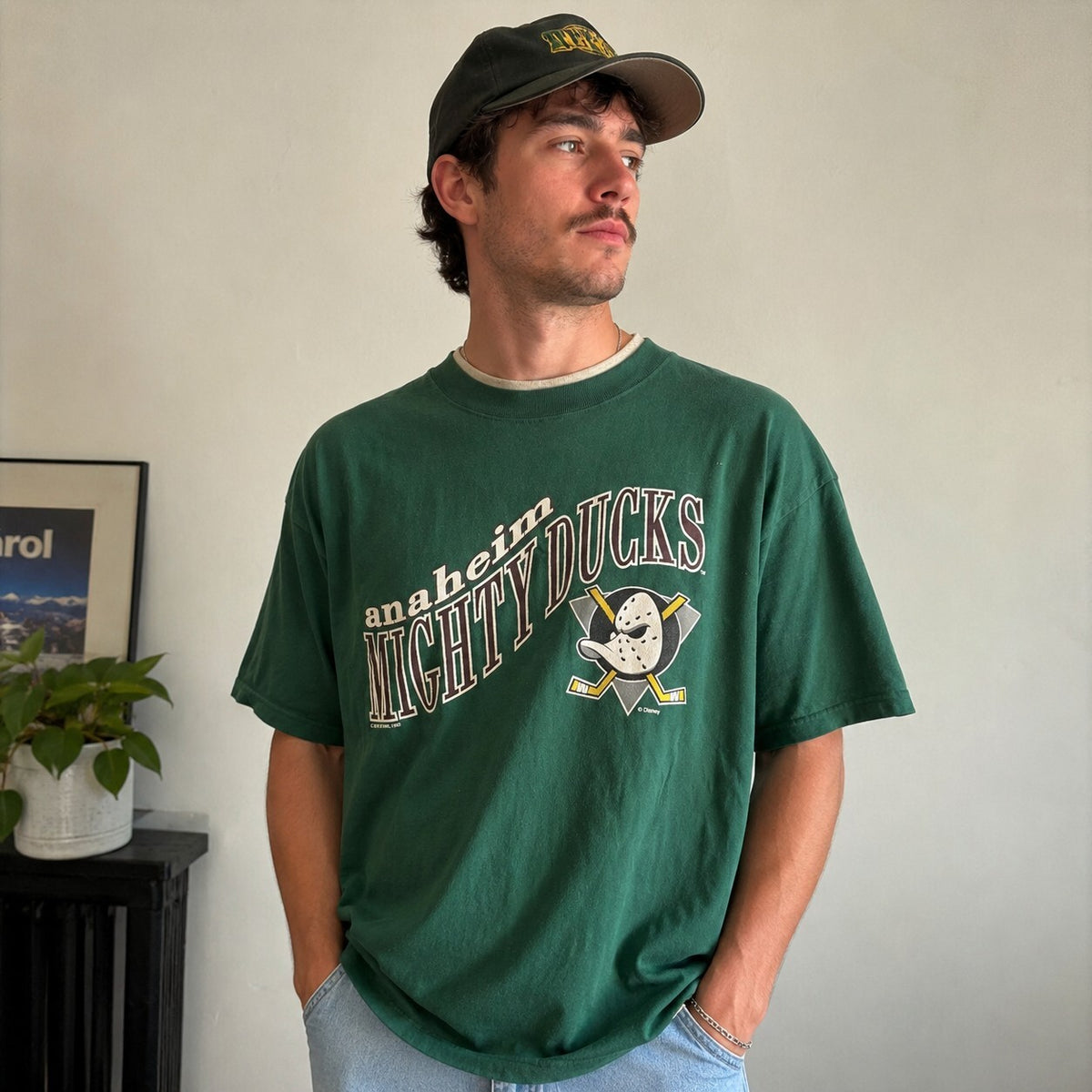 Vintage 1993 Anaheim Mighty Ducks Deadstock T-Shirt NWT Sz XL Made in Canada