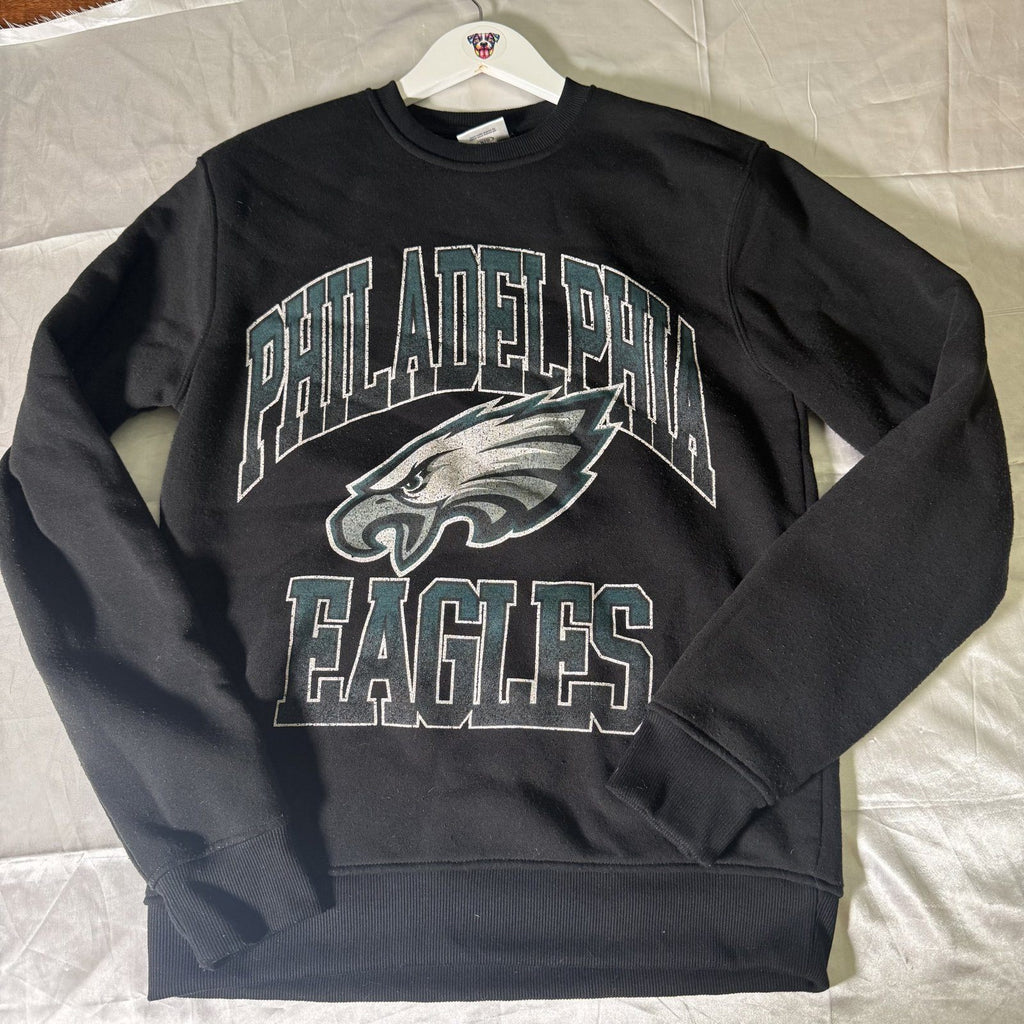 NFL Philadelphia Eagles NFL Pullover Crewneck Sweatshirt Black Size Small Y2K