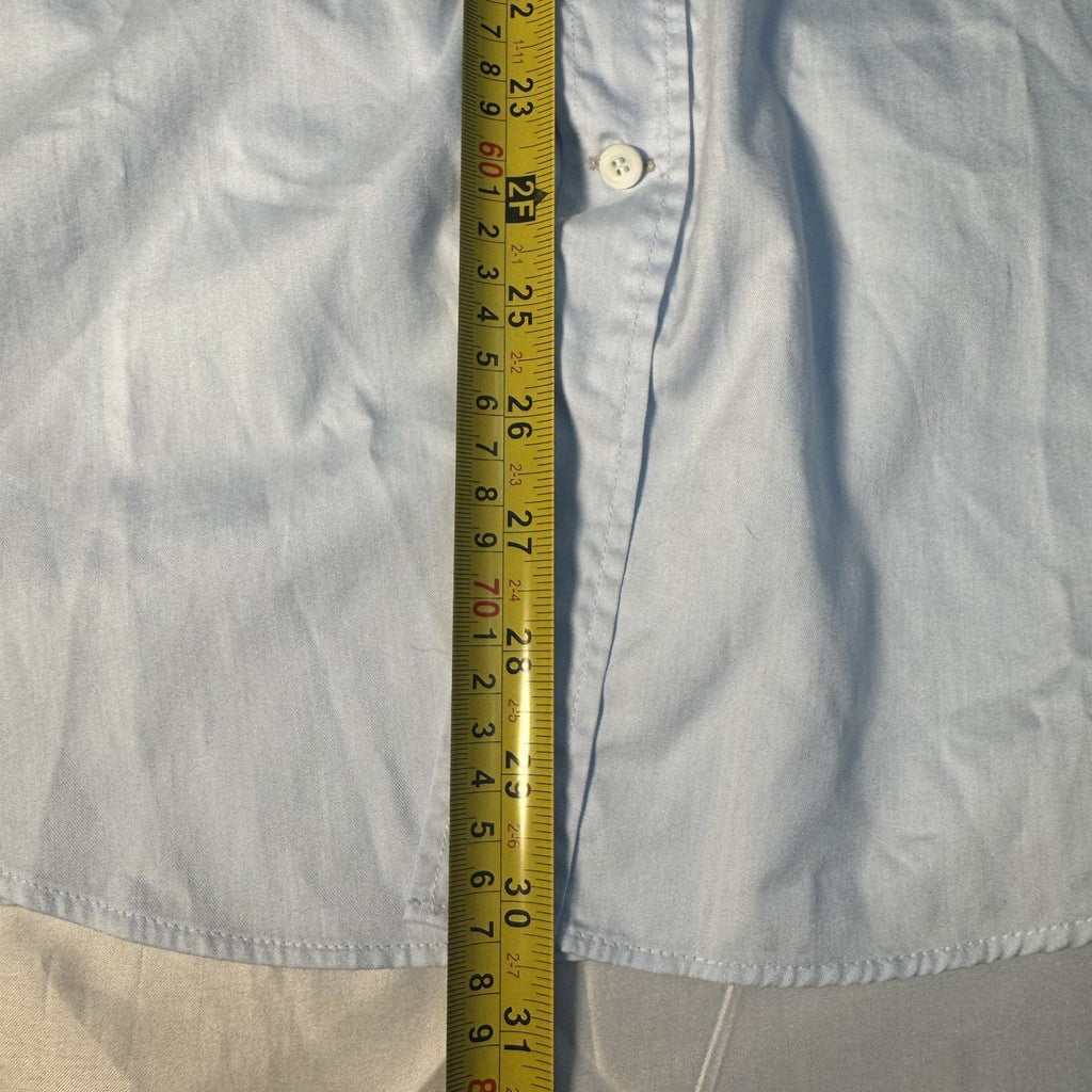 Brunello Cucinelli Basic Fit Oxford Dress Shirt Light Blue Sz XS Italy AS IS