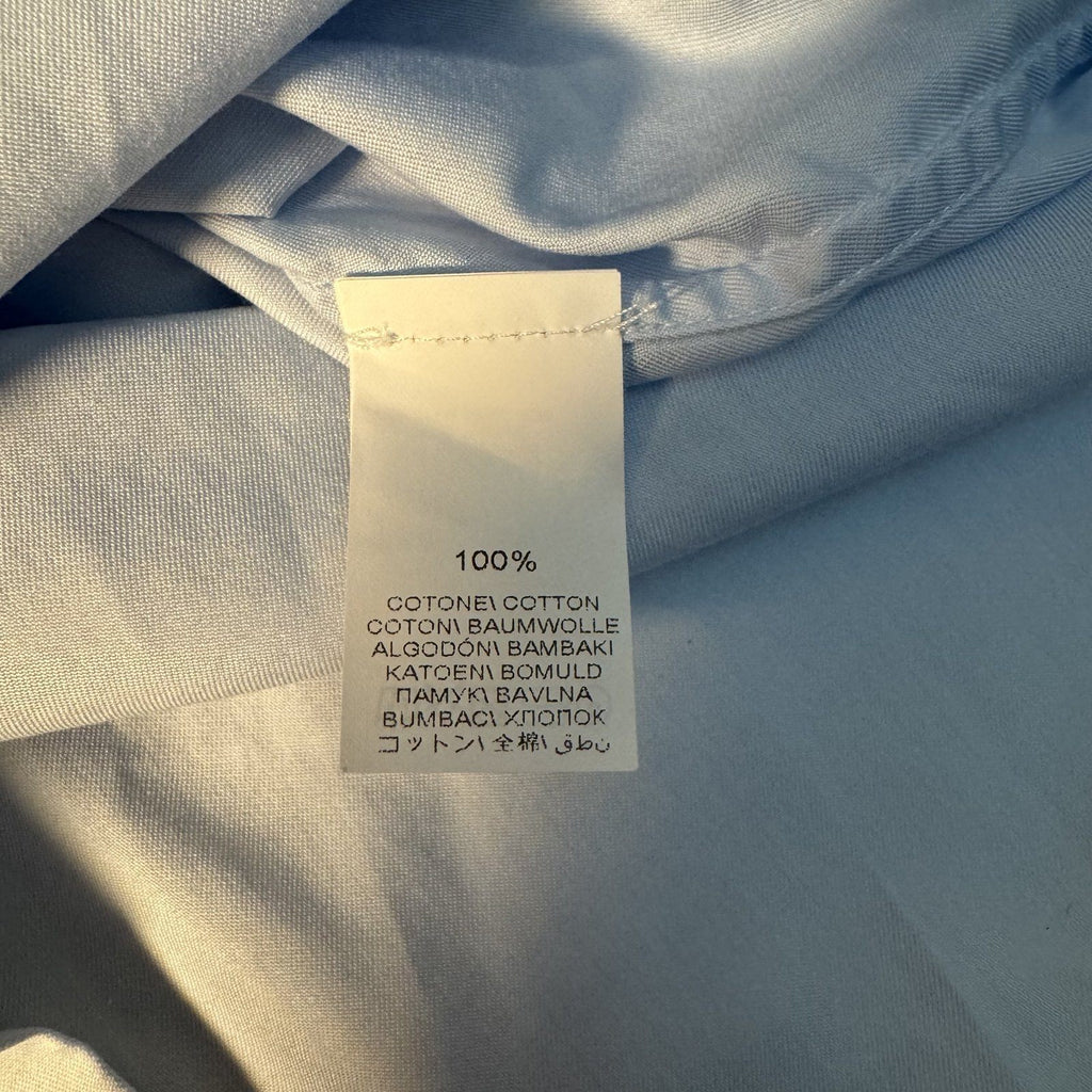 Brunello Cucinelli Basic Fit Oxford Dress Shirt Light Blue Sz XS Italy AS IS