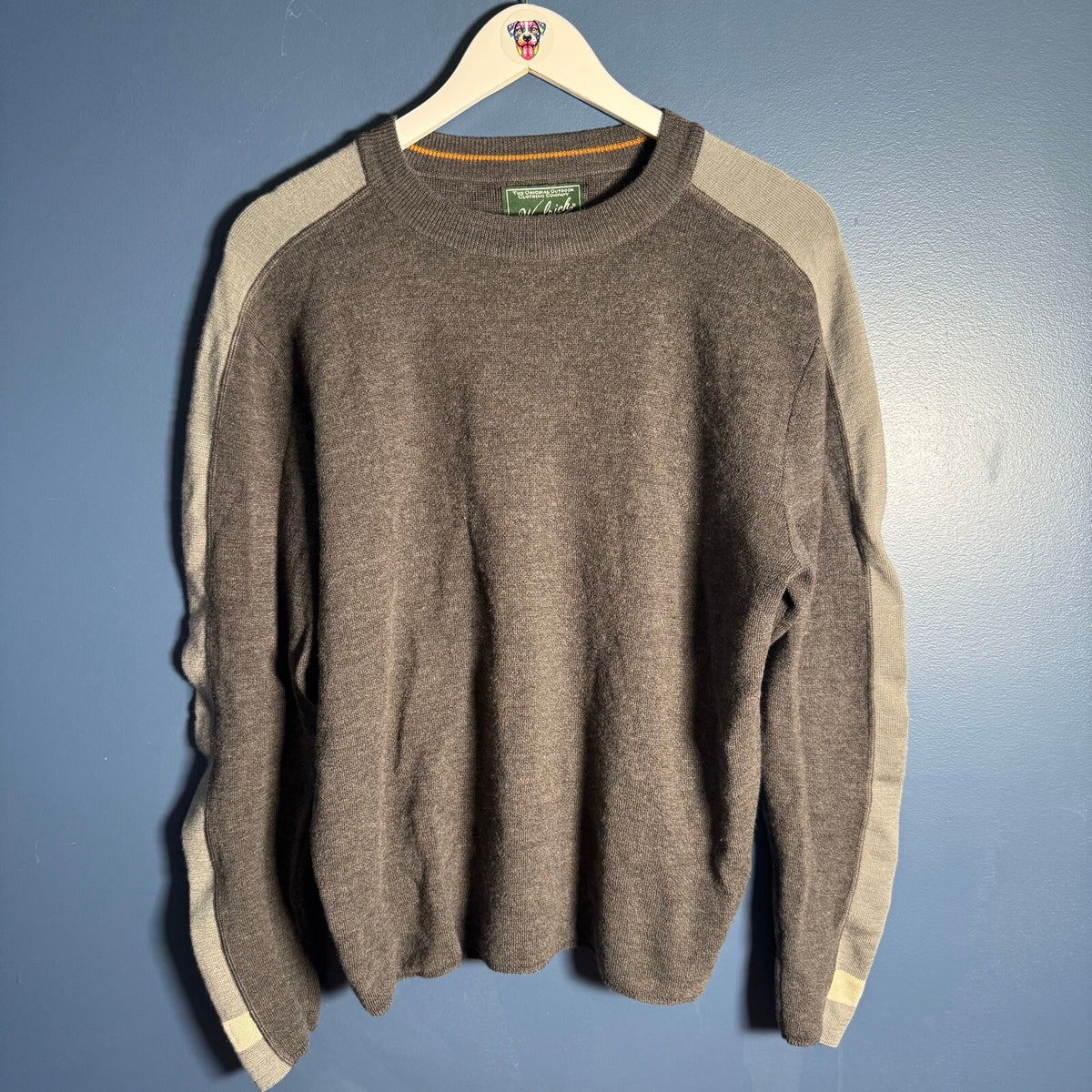 Woolrich Men's 100% Wool Crewneck Sweater Slate Heather Gray Size M