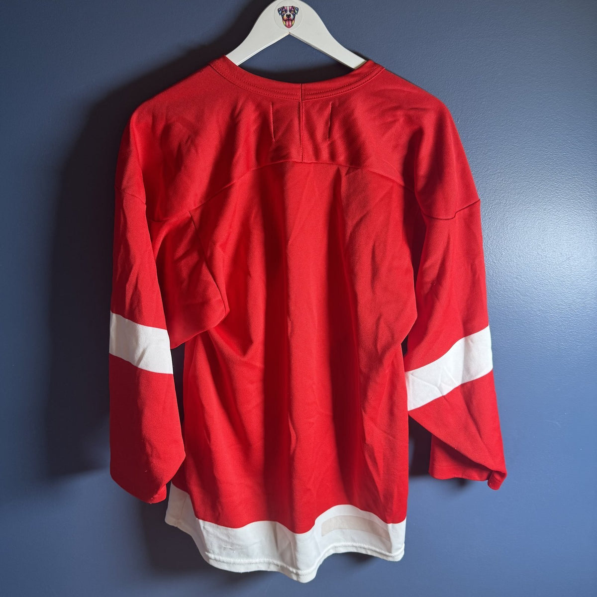 Vintage 90s Bauer Detroit Red Wings NHL Hockey Jersey Made In Canada Sz S