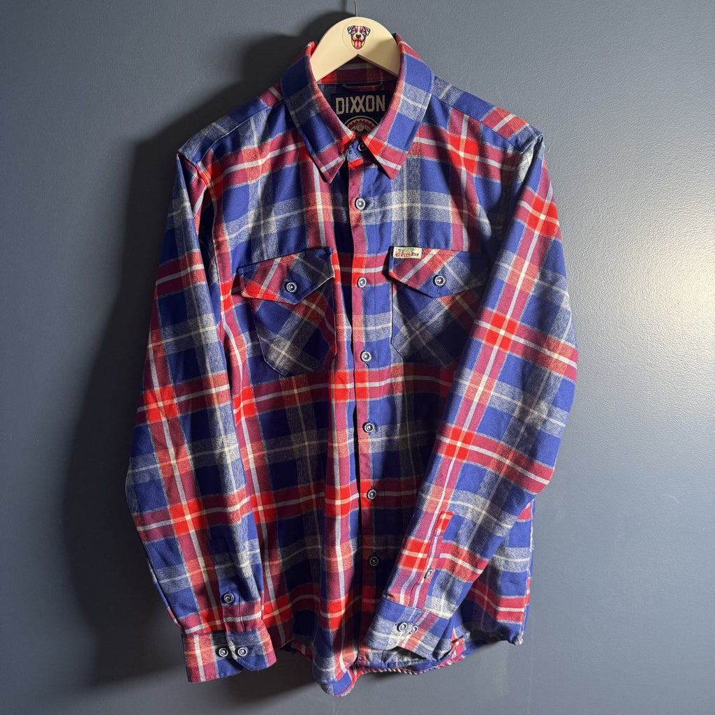 Dixxon Flannel Co Red Green Show Plaid Shirt Blue Red Size M Possum Brotherhood
